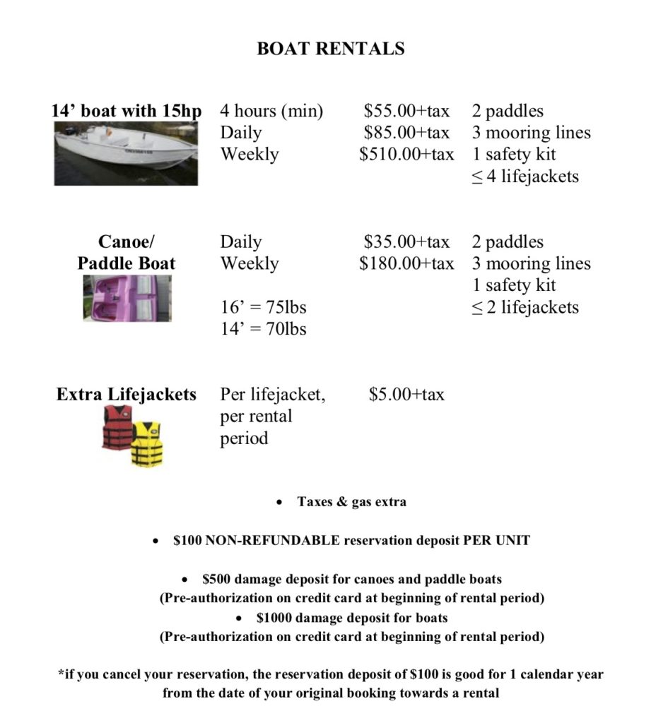 Boat & Canoe Rentals to Little Gull to Little
