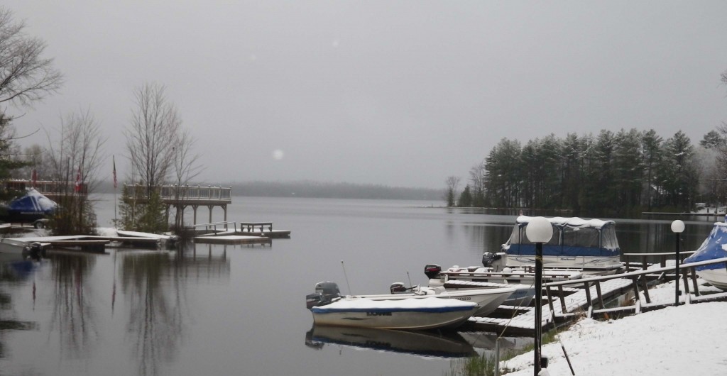 April 24th snow at cottage